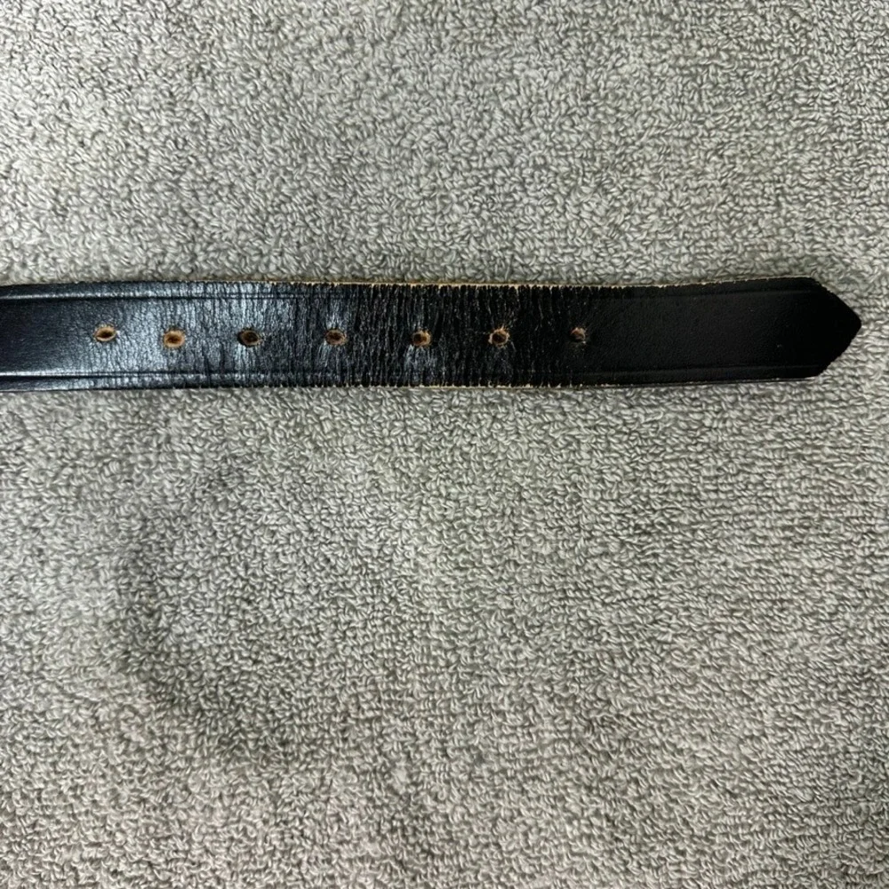 US Postal Approved Top Grain American Leather Work Belt Black Size 38 PE 2-2487